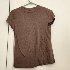 a new day ribbed tee light brown size medium